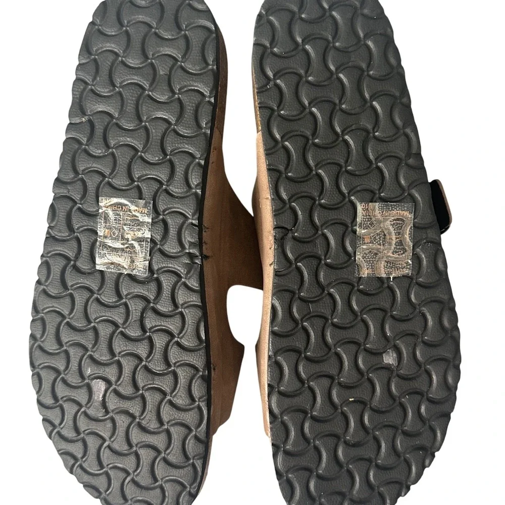 Lucky Brand‎ Sandals Slides Buckle Detail Comfort Casual Brown Mens Size 11